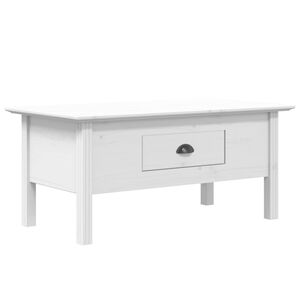 vidaXL Couchtisch BODO Wei&szlig; 100x55x46 cm Massivholz Kiefer