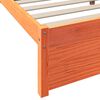 vidaXL B&uuml;cherregal-Bett mit Kopfteil 2 pcs Wachsbraun 200 x 120 cm