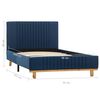 vidaXL Bettgestell Blau Stoff 90x200 cm