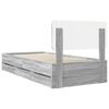 vidaXL Bettrahmen mit Kopfteil Graues Sonoma 75 x 190 cm Holzwerkstoff