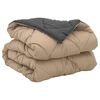 vidaXL Ganzjahresbettdecke Anthrazit und Taupe 200 x 135 cm Mikrofaser