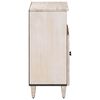 vidaXL Sideboard mit Speicher Wei&szlig; 60 x 33,5 x 75 cm Massivholz Mango