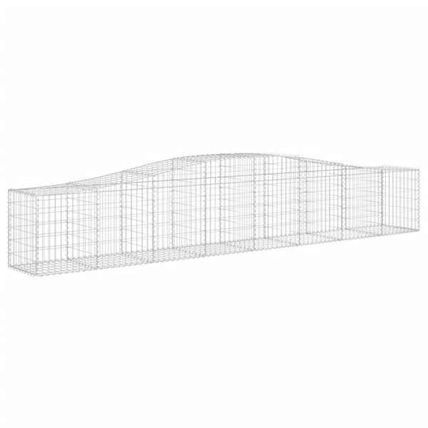 vidaXL Gabionen mit Hochbogen 10 Stk. 400x50x60/80cm Verzinktes Eisen