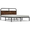 vidaXL Bettgestell ohne Matratze 150x200 cm R&auml;uchereiche Holzwerkstoff