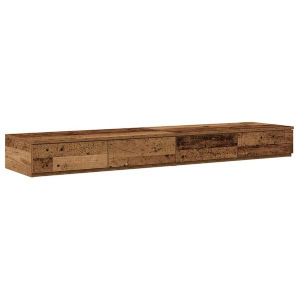 vidaXL Bettschubladen Altholz 160 x 36,5 x 16,5 cm Holzwerkstoff