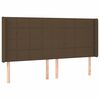 vidaXL Boxspringbett mit Matratze & LED Dunkelbraun 200x200 cm Stoff