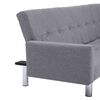 vidaXL Schlafsofa mit Armlehnen Hellgrau Polyester
