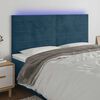 vidaXL LED Kopfteil Dunkelblau 180x5x118/128 cm Samt