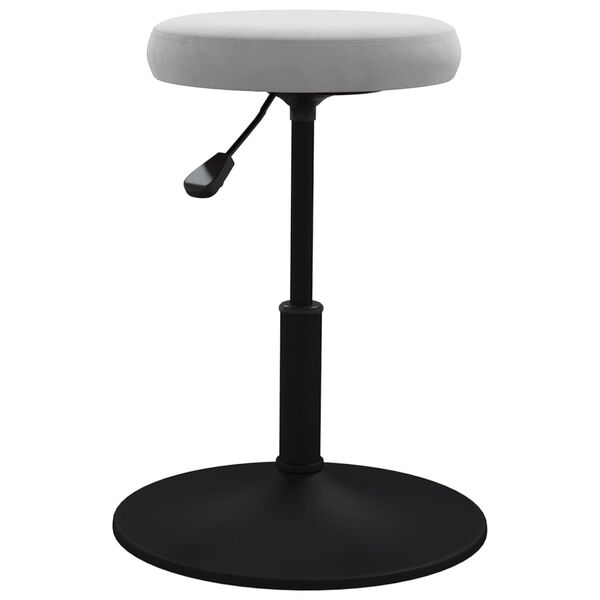 vidaXL Massagehocker Samt Hellgrau