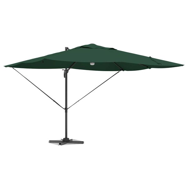 vidaXL Sonnenschirm Gr&uuml;n 351 x 250 x 253 cm Polyester und Aluminium