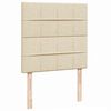 vidaXL Ottoman-Bett mit Matratze Creme 100x200 cm Stoff