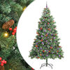 vidaXL K&uuml;nstlicher Weihnachtsbaum 300 LEDs Warmes Wei&szlig; PVC und Metall