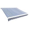 vidaXL Ersatzstoff f&uuml;r Markise Blau und Wei&szlig; 400x300 cm Polyester