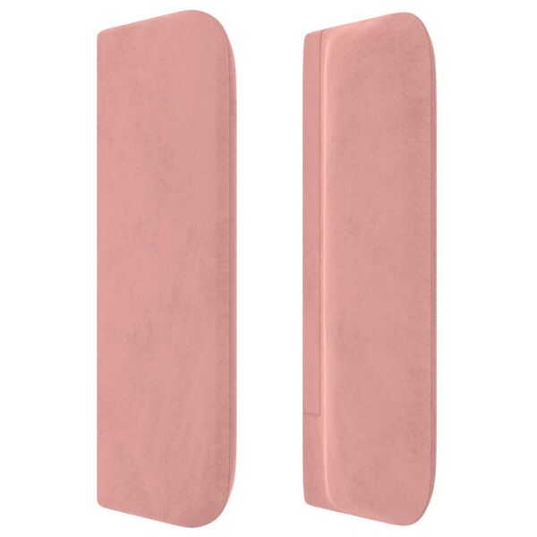 vidaXL Kopfteil mit Ohren Rosa 93x16x78/88 cm Samt