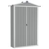 vidaXL Ger&auml;tehaus Grau 116x45x175 cm Verzinkter Stahl