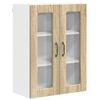 vidaXL Wandglas-Schrank PORTO Sonoma-Eiche 60 x 31 x 80 cm