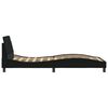 vidaXL Bettgestell "Dover" Schwarz 100x200 cm Stoff