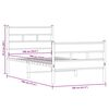 vidaXL Metallbett ohne Matratze Sonoma-Eiche 100x190 cm