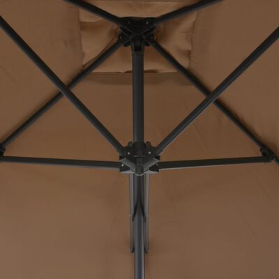 vidaXL Sonnenschirm mit Stahlmast 300 cm Taupe