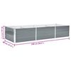 vidaXL Garten-Hochbeet Verzinkter Stahl 240x80x45 cm Grau