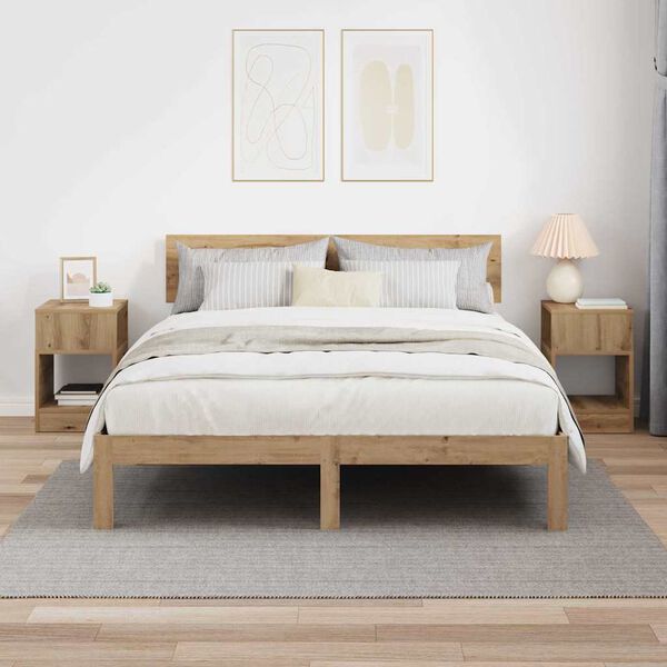 vidaXL Beistelltisch 2 pcs Artisan-Eiche 30,5 x 30 x 45 cm