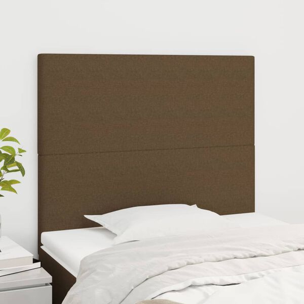 vidaXL Kopfteil Dunkelbraun 80x5x118/128 cm Stoff