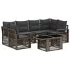 vidaXL Gartensofa-set 7 stk. Grau und Dunkelgrau Poly-Rattan