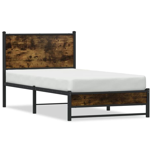 vidaXL Metallbett ohne Matratze R&auml;uchereiche 100x200 cm