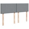 vidaXL Boxspringbett mit Matratze Hellgrau 140x200 cm Stoff