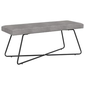 vidaXL Bank Uni Hellgrau 110 x 40 x 45 cm Samt