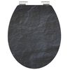 SCH&Uuml;TTE WC-Sitz mit Absenkautomatik BLACK STONE Hochglanz MDF