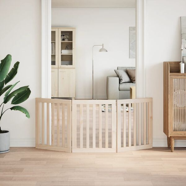 vidaXL Hundegitter Faltbar 3 Paneele 150 cm Pappelholz