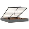 vidaXL Ottoman-Bett mit Matratzen Dunkelgrau 200x200 cm Stoff