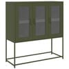 vidaXL Sideboard Olivgr&uuml;n 100,5x39x107 cm Kaltgewalzter Stahl