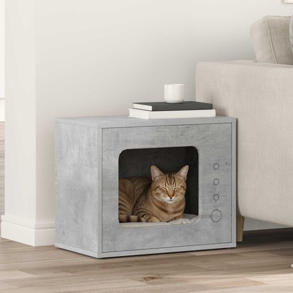 vidaXL Katzenhaus Beton 51 x 30 x 42,5 cm Holzwerkstoff