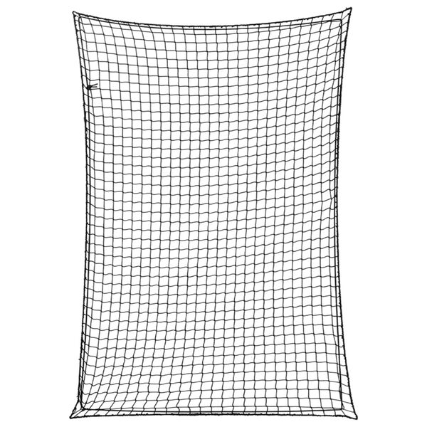 vidaXL Anh&auml;ngernetz mit Gummiseil Schwarz 5x3,5 m PP