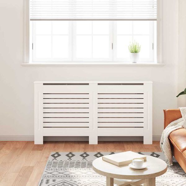vidaXL Heizk&ouml;rperabdeckung Wei&szlig; 152&times;19&times;81,5 cm MDF