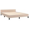 vidaXL Bettgestell mit Kopfteil Cappuccino-Braun 140x200 cm Kunstleder