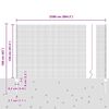 vidaXL Zaun mit Pfosten Grau 1,2 x 25 m Stahl und PVC