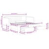 vidaXL Tagesbett Ausziehbar mit Schubladen Hellgrau 100x200 cm Samt