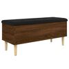 vidaXL Sitzbank mit Stauraum Braun Eichen-Optik 102x42x46 cm
