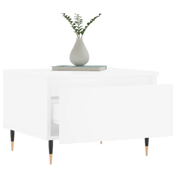 vidaXL Couchtische 2 Stk. Wei&szlig; 50x46x35 cm Holzwerkstoff