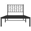 vidaXL Bettgestell mit Kopfteil Metall Schwarz 90x200 cm