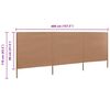vidaXL 3-teiliges Windschutzgewebe 400 x 80 cm Taupe