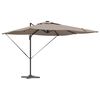 vidaXL Sonnenschirm Taupe 286 x 284 x 270 cm Aluminium und Polyester