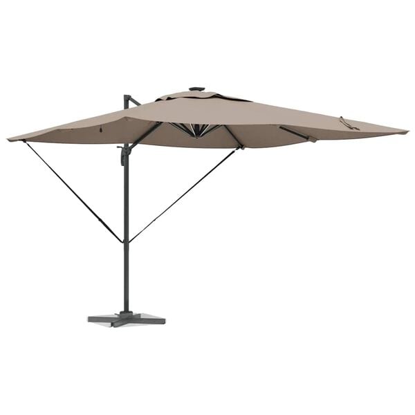 vidaXL Sonnenschirm Taupe 286 x 284 x 270 cm Aluminium und Polyester