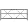 vidaXL Konsolentisch Grau Sonoma 180x30x75 cm Holzwerkstoff und Eisen