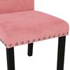 vidaXL Esszimmerst&uuml;hle 4 Stk. Rosa Samt