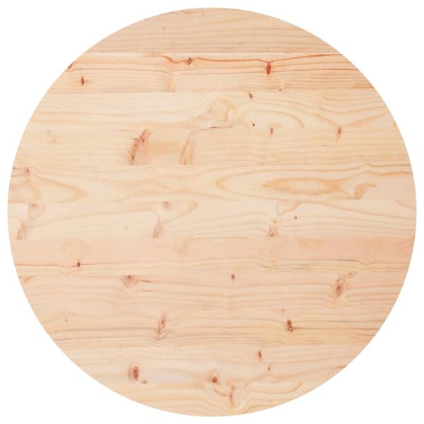 vidaXL Tischplatte Rund &Oslash;60x3 cm Massivholz Kiefer