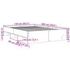 vidaXL Bettgestell Betongrau 140x200 cm Holzwerkstoff